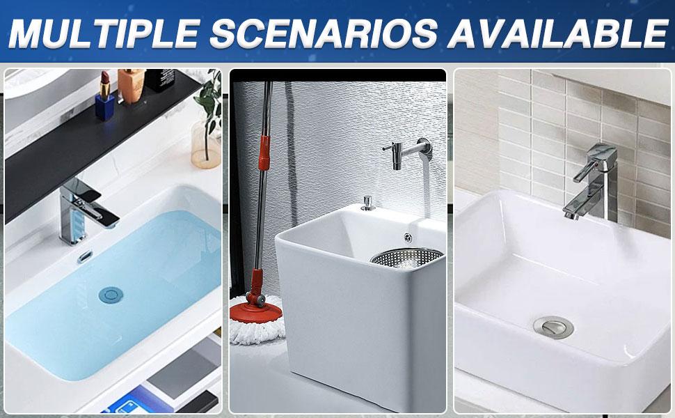 Bathroom Tub Drain Stopper with Stainless Steel Mesh Filter, Rustproof Pop Up Drain Plug, Modern Shower Drain Cover for Bathtub, Sink & Home Supplies