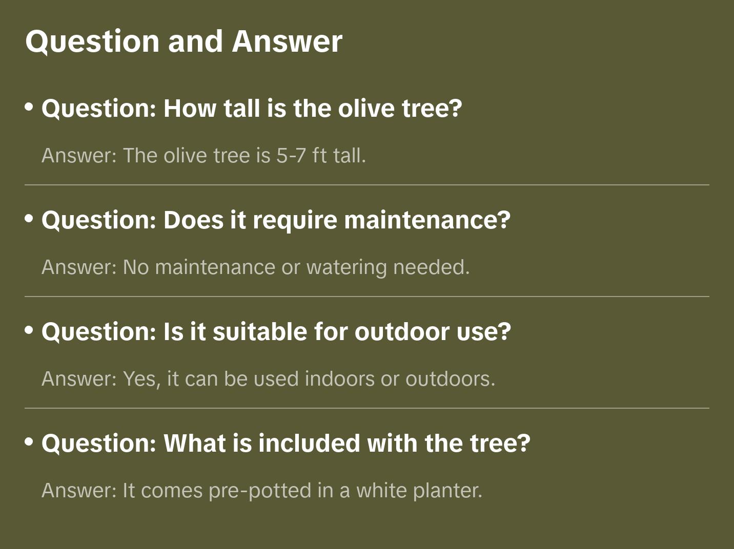 Faux Olive Tree 5FT 6FT 7FT, Artificial Olive Plant with Realistic Green Leaves and White Planter Pot, Modern Decorative Tree for Home Office Interior