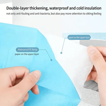 Disposable Toilet Seat Covers 10 Pack, Waterproof & Non-Slip Travel Toilet Seat Protector, Individually Wrapped Hygiene Covers for Adults, Kids, Public Bathrooms & Outdoor Use