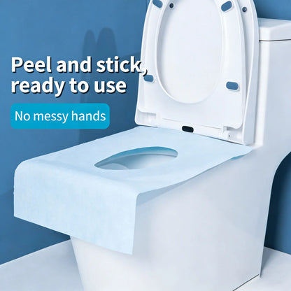 Disposable Toilet Seat Covers 10 Pack, Waterproof & Non-Slip Travel Toilet Seat Protector, Individually Wrapped Hygiene Covers for Adults, Kids, Public Bathrooms & Outdoor Use